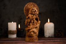Load image into Gallery viewer, Fenrir Norse Wolf statue