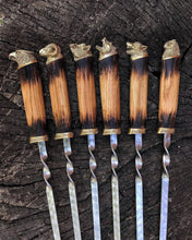Load image into Gallery viewer, BBQ Skewers Animal set, Stainless steel skewers, BBQ accessories, skewers for grill, bbq gifts, bbq tools, bbq set