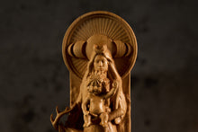 Load image into Gallery viewer, Mother Earth Statue, Gaia Greek Goddess statue, Mother Goddess statue, Wicca wood carving