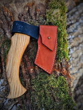 Load image into Gallery viewer, Pizza cutter, bbq gifts, viking pizza ax, hand forged ax, god of war ax, gift for him, camping ax