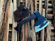 Load image into Gallery viewer, Original pizza axe, slicer axe, viking chopper, wedding gift, ragnar axe, hand forged axe, pizza cutter