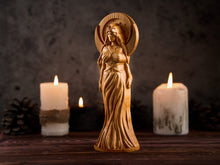 Load image into Gallery viewer, Luna Goddess statue, Selene Goddess, Luna Norse Goddess, pagan statue, Wicca statue, Wicca altar, moon statue, moon witch