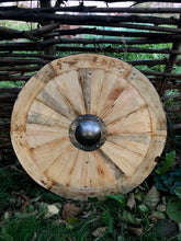 Load image into Gallery viewer, Viking Shield, Norse shield, medieval shield, norse shield, larp viking shield, viking decor, custom shield, warrior costume, sca shield