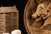 Load image into Gallery viewer, Boar Wood Wall Decor