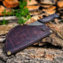 Load image into Gallery viewer, Kitchen Meat Chopping knife, Forged chopping knife, kitchen knife, meat knife, gift for men, engraved knife, custom knife, viking knife