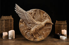Load image into Gallery viewer, Drake Wood Wall Decor, Duck Wood Art, Duck Carvings, Drake Art, Wood Wall Sculpture, hunter gift, father gift, custom wall decor