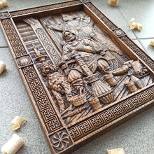 Load image into Gallery viewer, Yarilo Slavic God Wall Picture, Yarilo Slavic Carvings, Yaryla Slavic Picture, slavic gods, pagan altar, slavic mythology, Wall Hangings