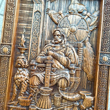 Load image into Gallery viewer, Yarilo Slavic God Wall Picture, Yarilo Slavic Carvings, Yaryla Slavic Picture, slavic gods, pagan altar, slavic mythology, Wall Hangings