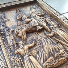 Load image into Gallery viewer, Svarog Wood Wall Decor, Svarog Slavic God, Svarog Wood Decor, Slavic pagan, Slavic statue, slavic pantheon, slavic idol, svarog idol