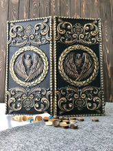 Load image into Gallery viewer, Eagle Backgammon set, Backgammon board, backgammon set wood, gift for men, custom backgammon board, gift for father