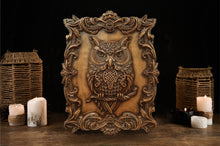 Load image into Gallery viewer, Owl Wood Wall Decor, Owl Wood Art, Owl Carvings, Owl Picture Carving, Owl ornament,  Wood Wall Picture, custom wall decor