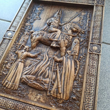 Load image into Gallery viewer, Svarog Wood Wall Decor, Svarog Slavic God, Svarog Wood Decor, Slavic pagan, Slavic statue, slavic pantheon, slavic idol, svarog idol