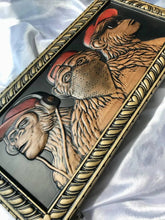 Load image into Gallery viewer, Monkey Backgammon set, Monkeys Backgammon board, backgammon set wood, gift for men, custom backgammon board, gift for father