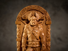 Load image into Gallery viewer, Thor Norse statue, Thor altar statue, Norse mythology, pagan altar, norse gods, pagan statue, norse pagan, viking statue, wood carving