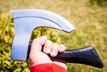 Load image into Gallery viewer, Pizza ax, pizza cutter, gift for him, viking ax, hand forged ax, handmade viking ax, pizza accessories, viking gifts