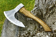 Load image into Gallery viewer, Viking pizza accessories, pizza steel, unique bbq gift, camping axe, viking pizza cutter, viking themed wedding gift