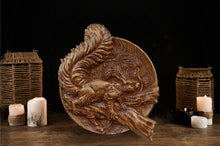 Load image into Gallery viewer, Squirrel Wood Carvings, Squirrel Wall Decor, Squirrel Art, Wood Art, Squirrel Carvings, Wood Wall Sculpture, custom wall decor