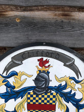 Load image into Gallery viewer, Personalized viking shield, custom family shield, viking themed wedding gift, medieval shield, hylian shield