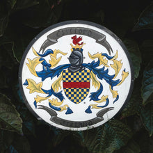 Load image into Gallery viewer, Personalized viking shield, custom family shield, viking themed wedding gift, medieval shield, hylian shield