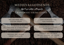 Load image into Gallery viewer, Kitchen Meat Chopping knife, Forged chopping knife, kitchen knife, meat knife, gift for men, engraved knife, custom knife, viking knife
