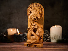 Load image into Gallery viewer, Ququmatz Maya God, Ququmatz Maya Wind God, Maya Serpent God, Aztec God, mexican art, Aztec statue, Mayan God, pagan altar