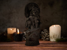 Load image into Gallery viewer, Black Fenrir statue