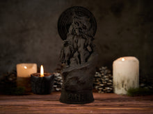 Load image into Gallery viewer, Black Fenrir statue