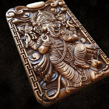 Load image into Gallery viewer, Ganesha Wood Wall Decor, Ganesha Wall Art, Wall Art, Hindu Art, Ganesha Carvings, Ganesha statue, custom wall decor