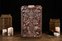Load image into Gallery viewer, Ganesha Wood Wall Decor, Ganesha Wall Art, Wall Art, Hindu Art, Ganesha Carvings, Ganesha statue, custom wall decor