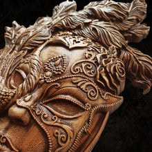 Load image into Gallery viewer, Venetian Wood mask, Venice mask Wall Decor, Cosplay mask, Masquerade masks wood, Carnival mask, Wood Decor, Carnival mask Decor