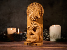 Load image into Gallery viewer, Quetzalcoatl Aztec God statue, Quetzalcoatl Aztec Wind God, Aztec Serpent God, Aztec God, mexican art, Aztec statue, Mayan God, pagan altar