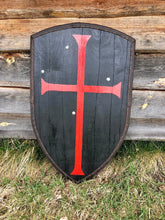 Load image into Gallery viewer, Heater medieval Shield, custom heater shield, medieval shield, medieval knight shield, weapon Battle shield, custom shield, larp