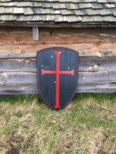 Load image into Gallery viewer, Heater medieval Shield, custom heater shield, medieval shield, medieval knight shield, weapon Battle shield, custom shield, larp