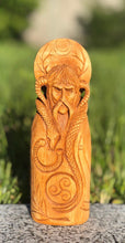 Load image into Gallery viewer, Handmade wooden statues: goddess statue, wood art carving antique religious statues, wood craft sculpture for witch altar norse pagan altar