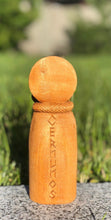 Load image into Gallery viewer, Handmade wooden statues: goddess statue, wood art carving antique religious statues, wood craft sculpture for witch altar norse pagan altar