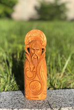 Load image into Gallery viewer, Handmade wooden statues: goddess statue, wood art carving antique religious statues, wood craft sculpture for witch altar norse pagan altar