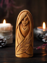 Load image into Gallery viewer, Eir Wooden Goddess Statue