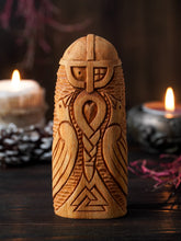 Load image into Gallery viewer, Odin Norse wooden statue
