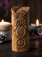 Load image into Gallery viewer, Odin Norse God wooden statue