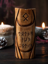 Load image into Gallery viewer, Odin Norse God wooden statue