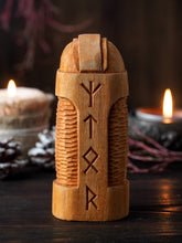 Load image into Gallery viewer, Thor Norse God Wooden Statue