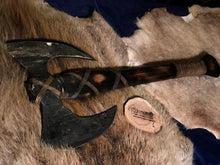 Load image into Gallery viewer, medieval weapons Viking axes Battle axe God_of_war Kratos Cosplay commission axe carving custom norse axe