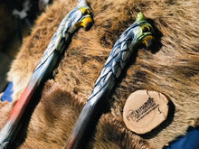 Load image into Gallery viewer, medieval weapons Viking axes Battle axe God_of_war Kratos Cosplay commission axe carving custom norse axe