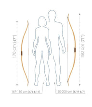 Load image into Gallery viewer, Traditional archery bows: archery bow decor, long bow archery target, archery bows art, mongolian large bow