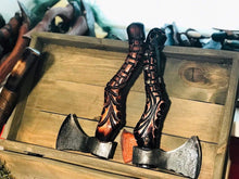 Load image into Gallery viewer, medieval weapons Viking axes Battle axe God_of_war Kratos Cosplay commission axe carving custom norse axe