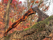 Load image into Gallery viewer, medieval weapons Viking axes Battle axe God_of_war Kratos Cosplay commission axe carving custom norse axe
