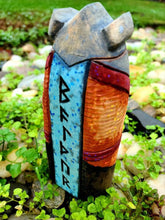 Load image into Gallery viewer, Handmade wooden statues: goddess statue, wood art carving antique religious statues, wood craft sculpture for witch altar norse pagan altar