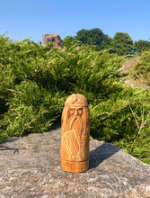 Load image into Gallery viewer, Handmade wooden statues: goddess statue, wood art carving antique religious statues, wood craft sculpture for witch altar norse pagan altar