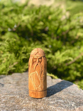 Load image into Gallery viewer, Handmade wooden statues: goddess statue, wood art carving antique religious statues, wood craft sculpture for witch altar norse pagan altar