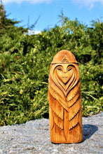 Load image into Gallery viewer, Handmade wooden statues: goddess statue, wood art carving antique religious statues, wood craft sculpture for witch altar norse pagan altar